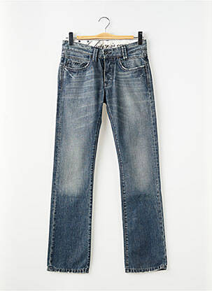Jeans coupe droite stretch taille basse bleu FIRETRAP femme