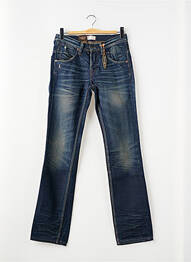 Jeans coupe slim fermeture boutonnée sur le devant taille basse bleu FIRETRAP homme