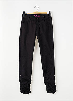 Pantalon slim tissage popeline noir CHIPIE fille