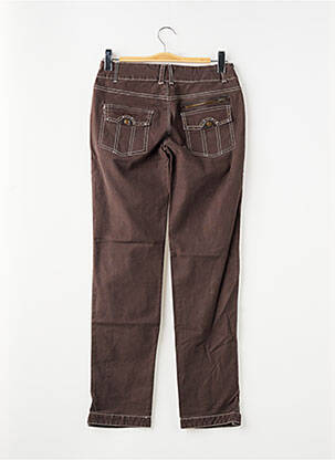 Jeans coupe slim stretch taille ajustable marron LOLA ESPELETA fille