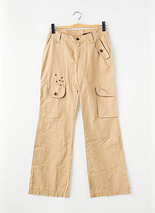 Pantalon cargo coupe droite taille normale beige IKKS femme
