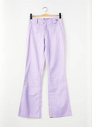 Pantalon flare tissage popeline violet CIMARRON fille