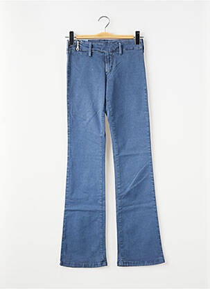 Pantalon flare tissage popeline bleu CIMARRON fille