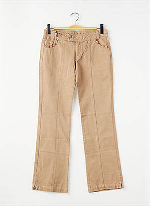 Jeans coupe droite taille normale taille ajustable marron LA FEE MARABOUTEE fille