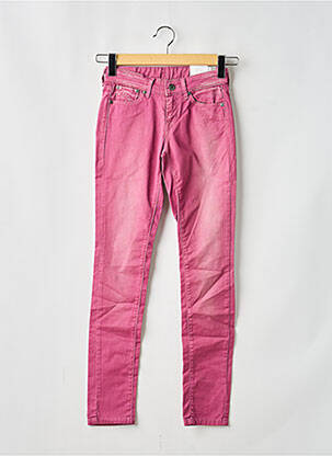 Jeans coupe slim stretch taille ajustable violet PEPE JEANS fille