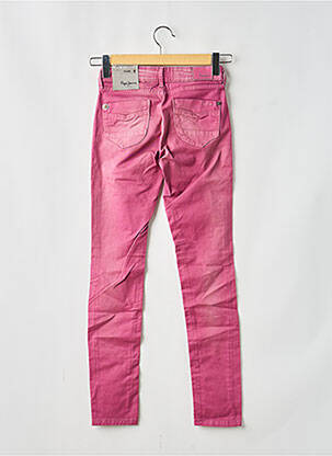 Jeans coupe slim stretch taille ajustable violet PEPE JEANS fille