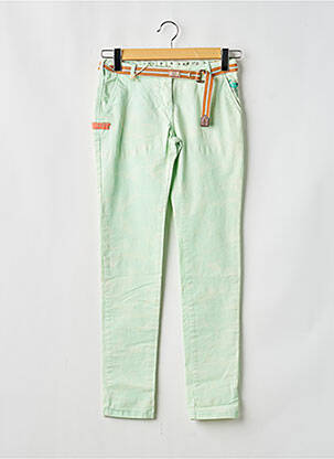 Pantalon chino tissage popeline taille ajustable vert SCOTCH R'BELLE fille