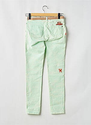 Pantalon chino tissage popeline taille ajustable vert SCOTCH R'BELLE fille