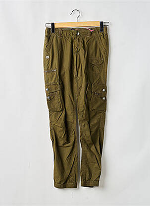 Pantalon cargo resserrée sur le bas taille ajustable vert PEPE JEANS fille