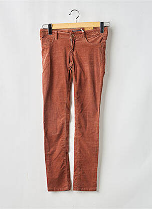 Pantalon slim stretch taille ajustable marron SCOTCH & SODA fille