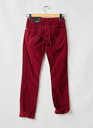 Pantalon slim tissage velours taille ajustable rouge PEPE JEANS garçon