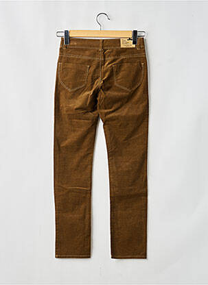 Pantalon slim tissage velours taille ajustable marron JEAN BOURGET fille