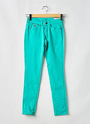 Jeans coupe slim taille basse taille ajustable vert PEPE JEANS fille