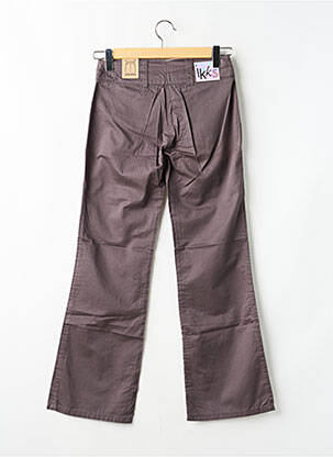 Pantalon droit tissage popeline taille normale gris IKKS femme