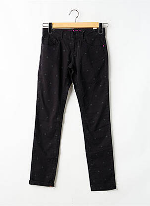 Jeans coupe slim stretch taille ajustable noir SORRY 4 THE MESS fille