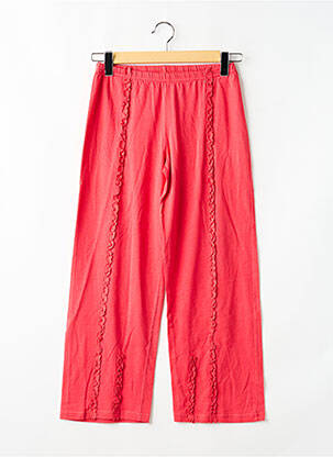 Pantalon droit coupe droite taille élastique rouge LA FEE MARABOUTEE fille