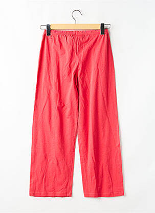 Pantalon droit coupe droite taille élastique rouge LA FEE MARABOUTEE fille
