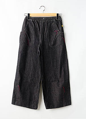 Jeans coupe large taille élastique taille élastique noir LILITH fille