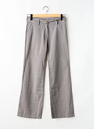 Pantalon flare tissage popeline gris LA FEE MARABOUTEE fille