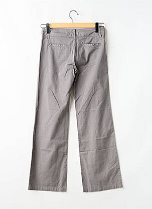Pantalon flare tissage popeline gris LA FEE MARABOUTEE fille