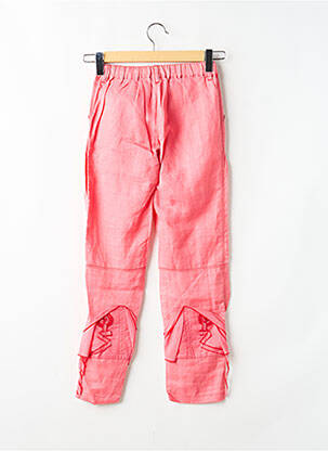 Pantalon slim taille haute taille ajustable rose ELIANE ET LENA fille