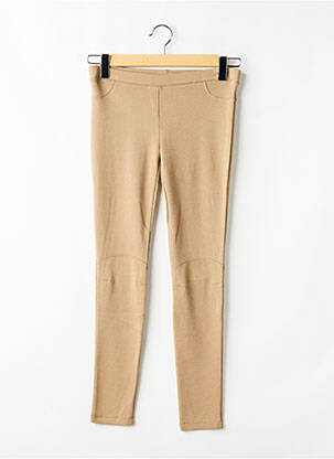 Legging stretch taille élastique beige LA FEE MARABOUTEE fille