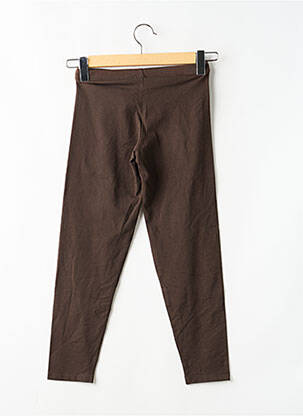 Legging stretch taille élastique marron DIPLODOCUS fille