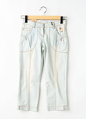 Jeans coupe droite stretch taille ajustable bleu IKKS fille