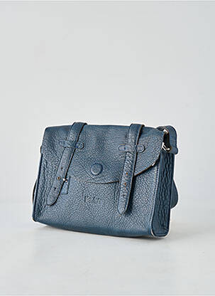 Sac doublure textile forme rectangulaire bleu LEA.TONI femme