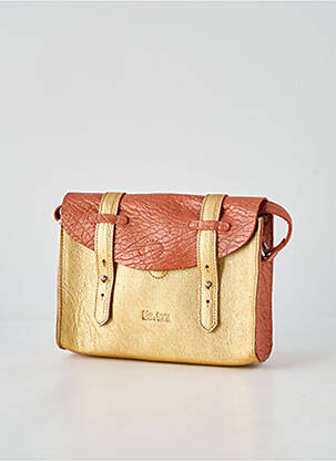 Sac doublure textile forme rectangulaire or LEA.TONI femme