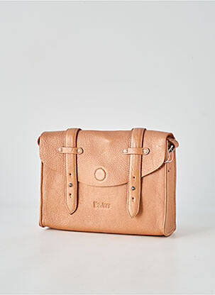 Sac doublure textile forme rectangulaire marron clair LEA.TONI femme