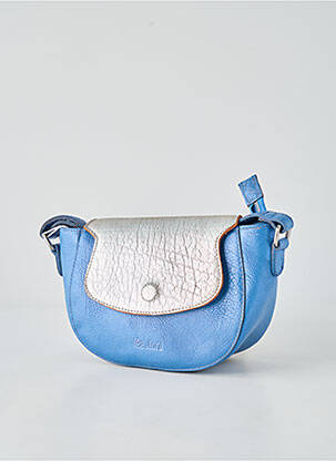Sac doublure textile forme rectangulaire bleu LEA.TONI femme