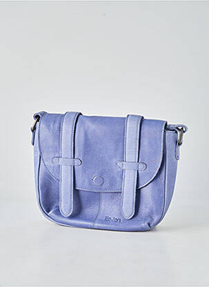 Sac fermeture fermeture aimantée forme rectangulaire bleu LEA.TONI femme