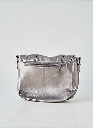 Sac multipoches forme rectangulaire argent LEA.TONI femme
