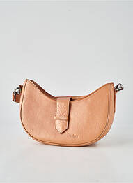 Sac cuir lisse forme rectangulaire marron LEA.TONI femme