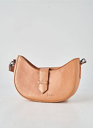 Sac cuir lisse forme rectangulaire marron LEA.TONI femme