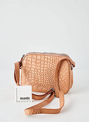 Sac cuir grainé forme rectangulaire marron LEA.TONI femme