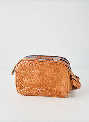 Sac multipoches forme rectangulaire marron LEA.TONI femme