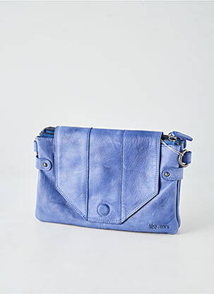 Sac fermeture fermeture aimantée forme rectangulaire bleu LEA.TONI femme