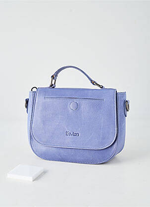 Sac doublure textile forme rectangulaire bleu LEA.TONI femme