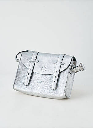 Sac fermeture fermeture aimantée forme rectangulaire argent LEA.TONI femme