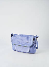 Sac cuir lisse forme rectangulaire bleu LEA.TONI femme