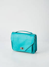 Sac multipoches forme rectangulaire bleu LEA.TONI femme