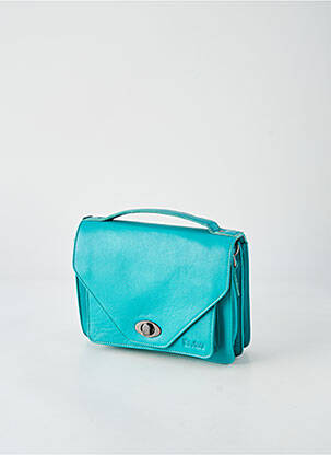 Sac multipoches forme rectangulaire bleu LEA.TONI femme