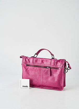 Sac cuir lisse forme rectangulaire violet LEA.TONI femme