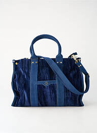 Sac multipoches forme cabas bleu MILA LOUISE femme