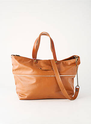 Sac doublure textile forme rectangulaire marron LOULOU DE NANTES femme