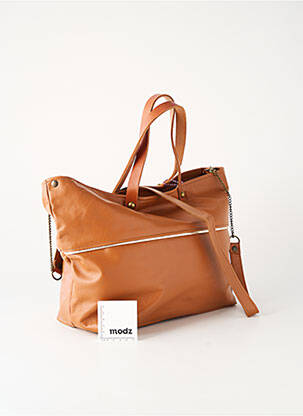 Sac doublure textile forme rectangulaire marron LOULOU DE NANTES femme