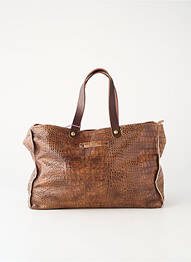 Sac doublure textile forme rectangulaire marron LOULOU DE NANTES femme