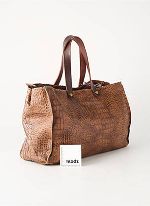 Sac doublure textile forme rectangulaire marron LOULOU DE NANTES femme